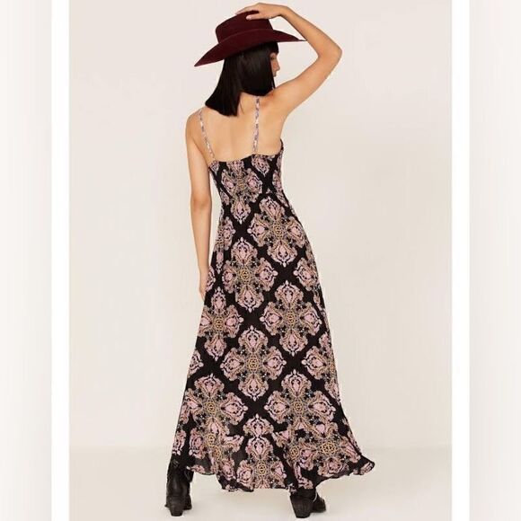 NWT Free People That Moment Floral Maxi Dress Ruffle tiered at hem - Picture 9 of 12